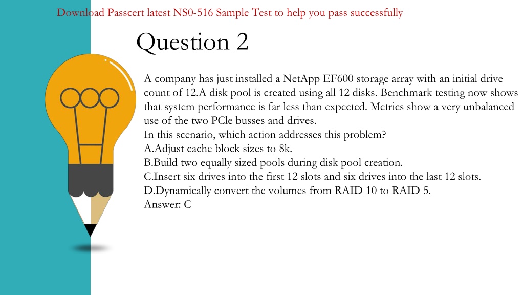 Latest NS0-516 Test Question