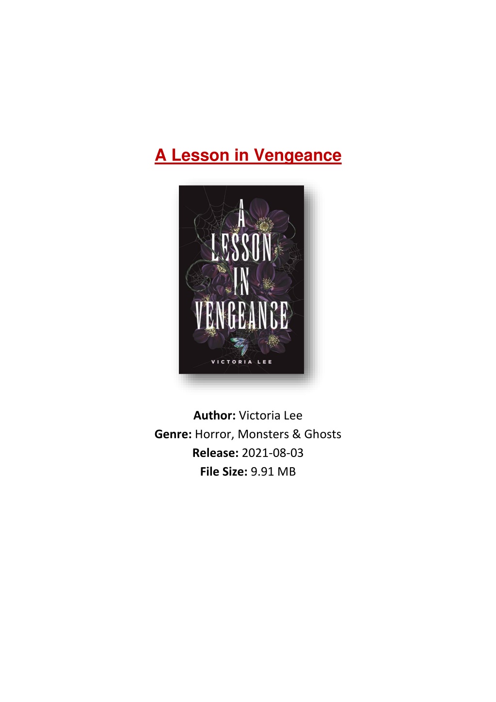 a lesson in vengeance series