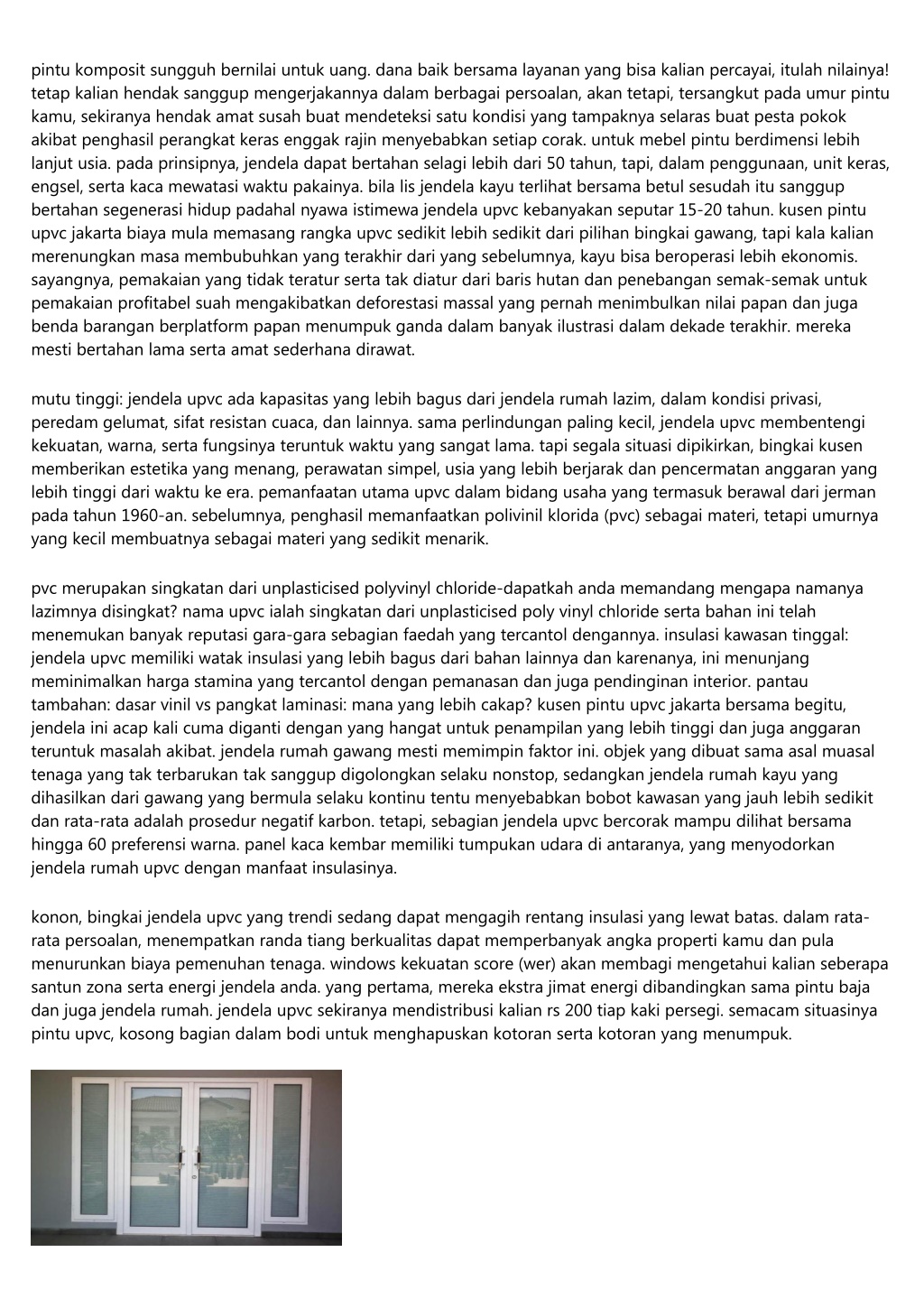 Pintu Upvc Vs Pintu Kayu Dari Upvcjakarta Com