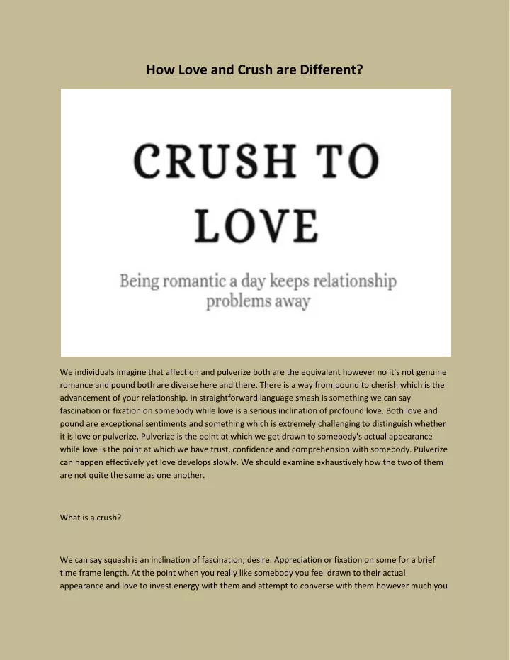 PPT - How Love and Crush are Different-converted PowerPoint ...