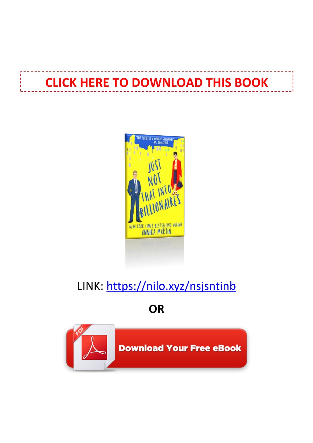 PPT - [PDF] Free Download Just Not That Into Billionaires By Annika ...