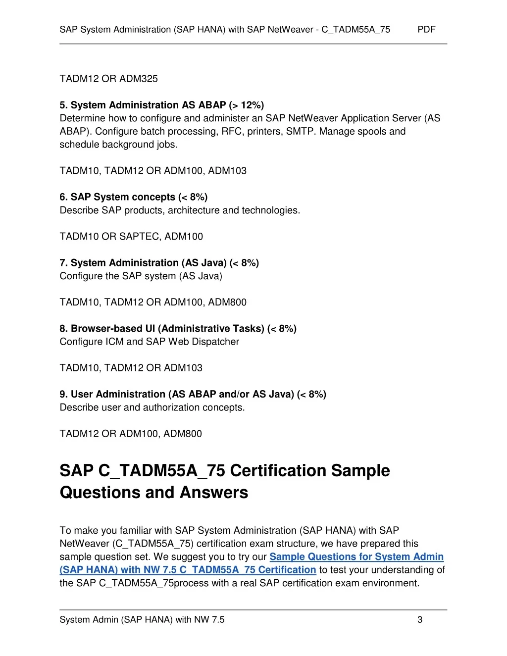 Tadm10 PPT - SAP SAC C_SAC_2107 Certification Syllabus and Certification ...