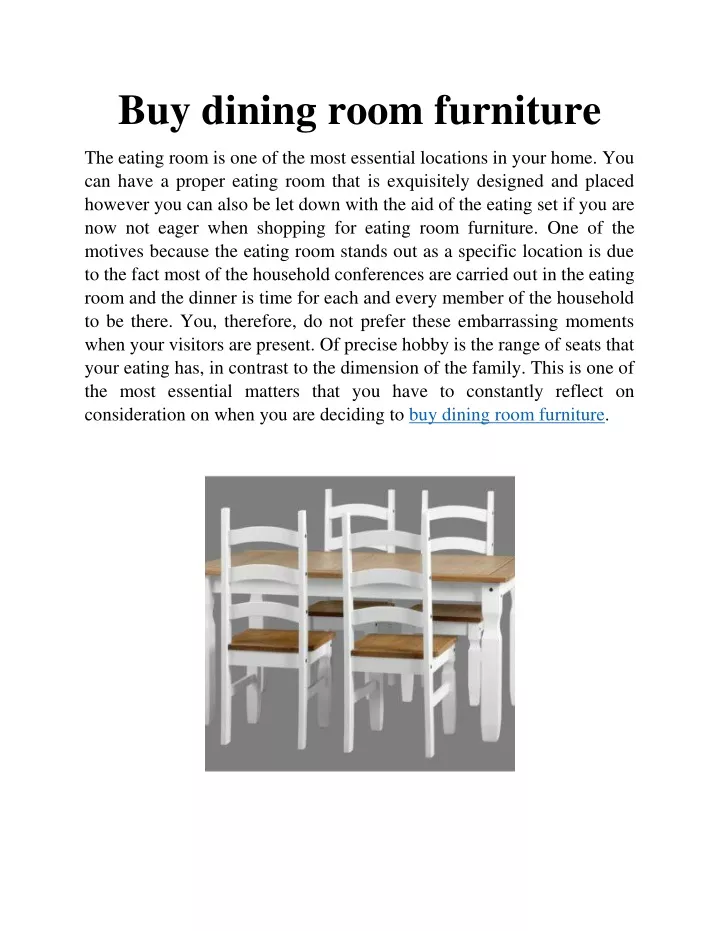 PPT - Buy dining room furniture PowerPoint Presentation, free download