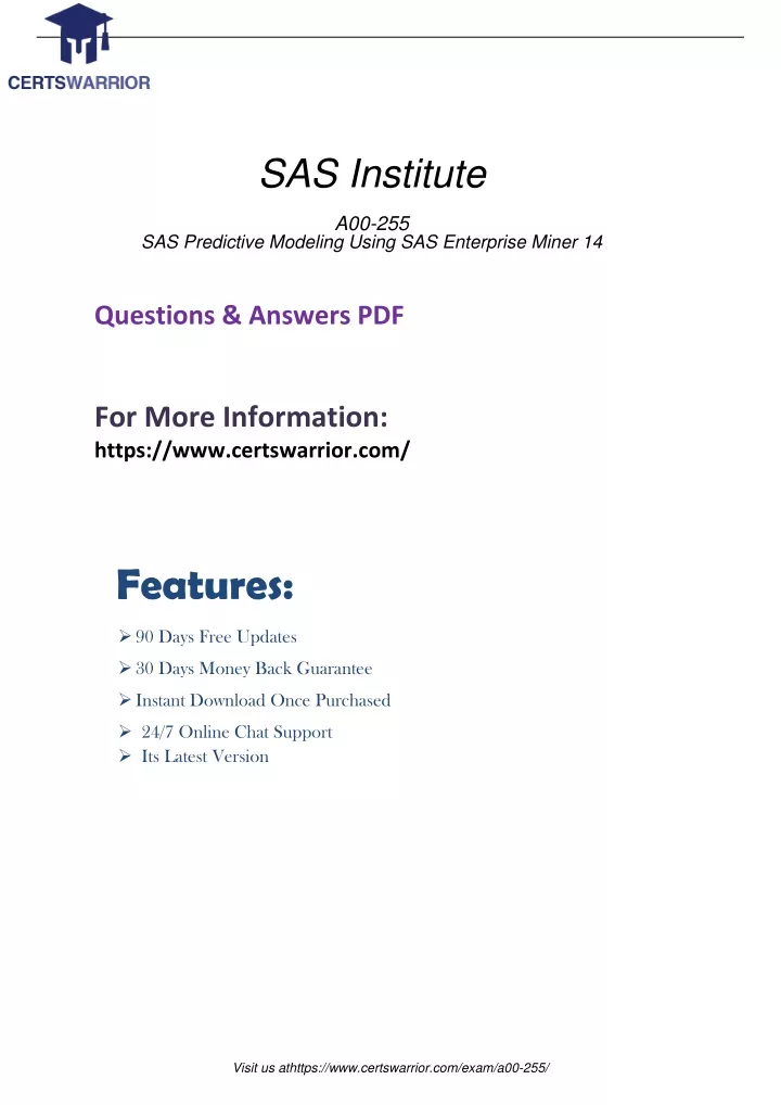 A00-255 Valid Test Tutorial