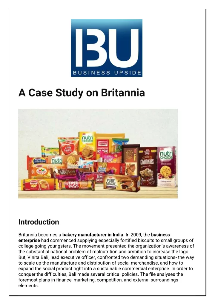 case study on britannia company