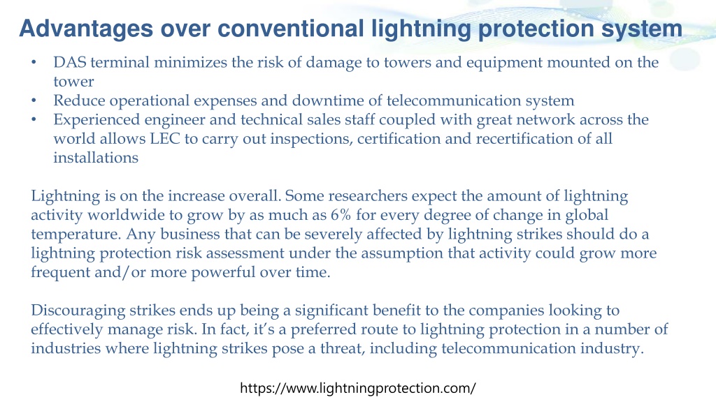 Lightning protection systems advantages and clearance disadvantages