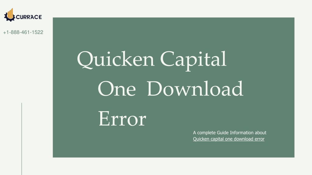 capital one quicken download 2017 error