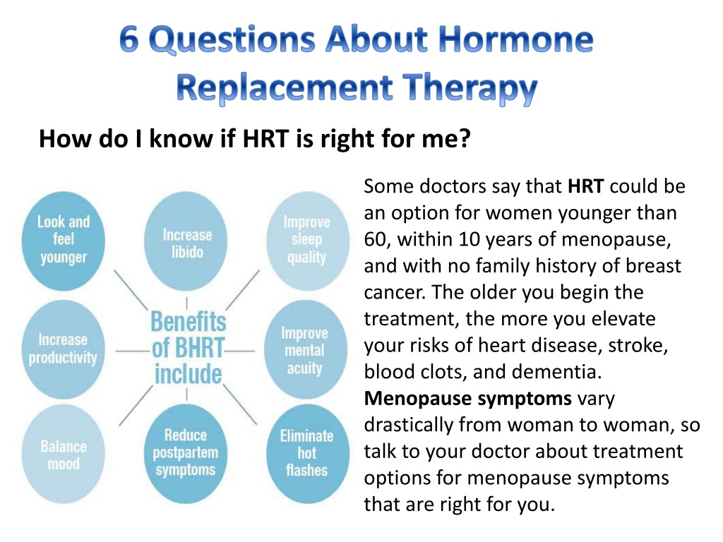 PPT - 6 Questions About Hormone Replacement Therapy PowerPoint ...