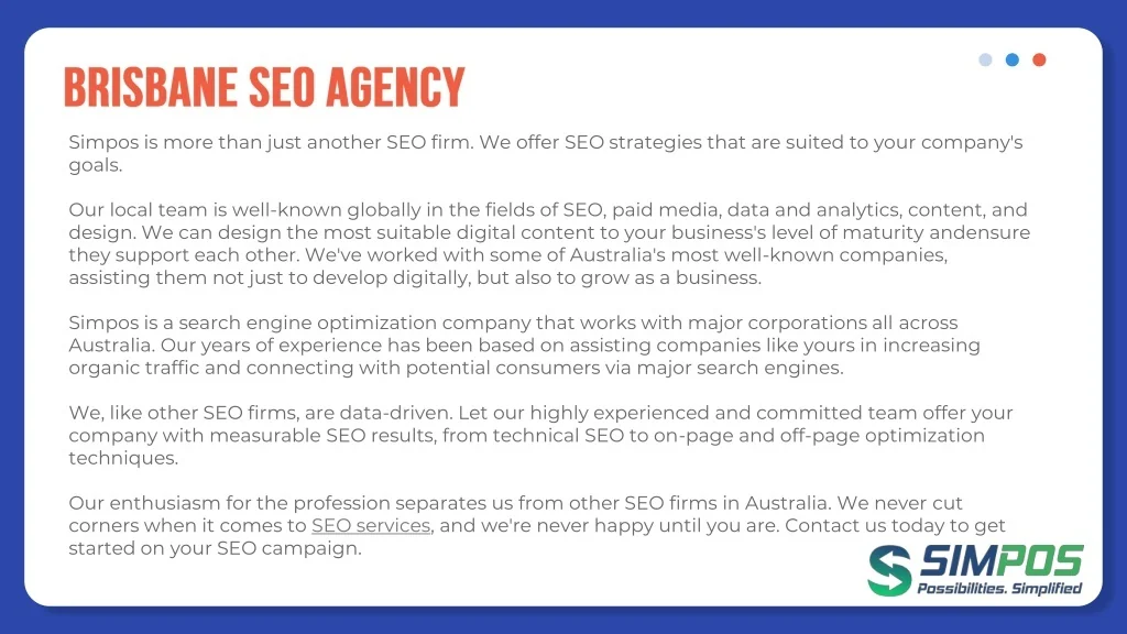 PPT - Brisbane SEO Company - Simpos PowerPoint Presentation, free ...