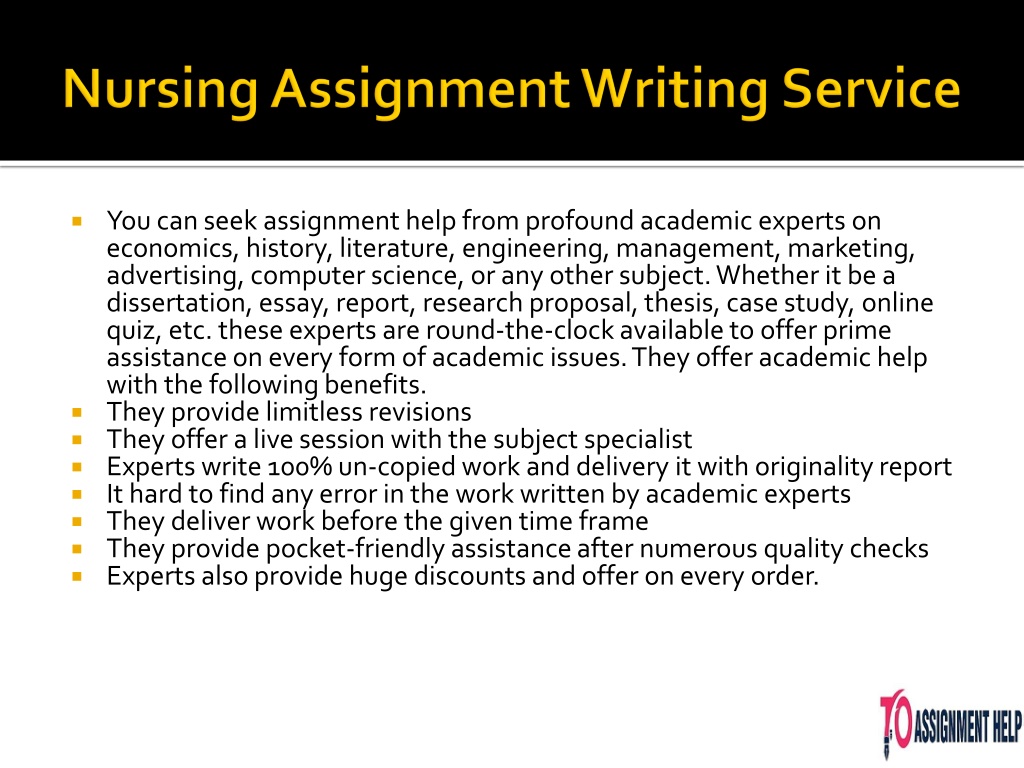 examples of nursing assignments