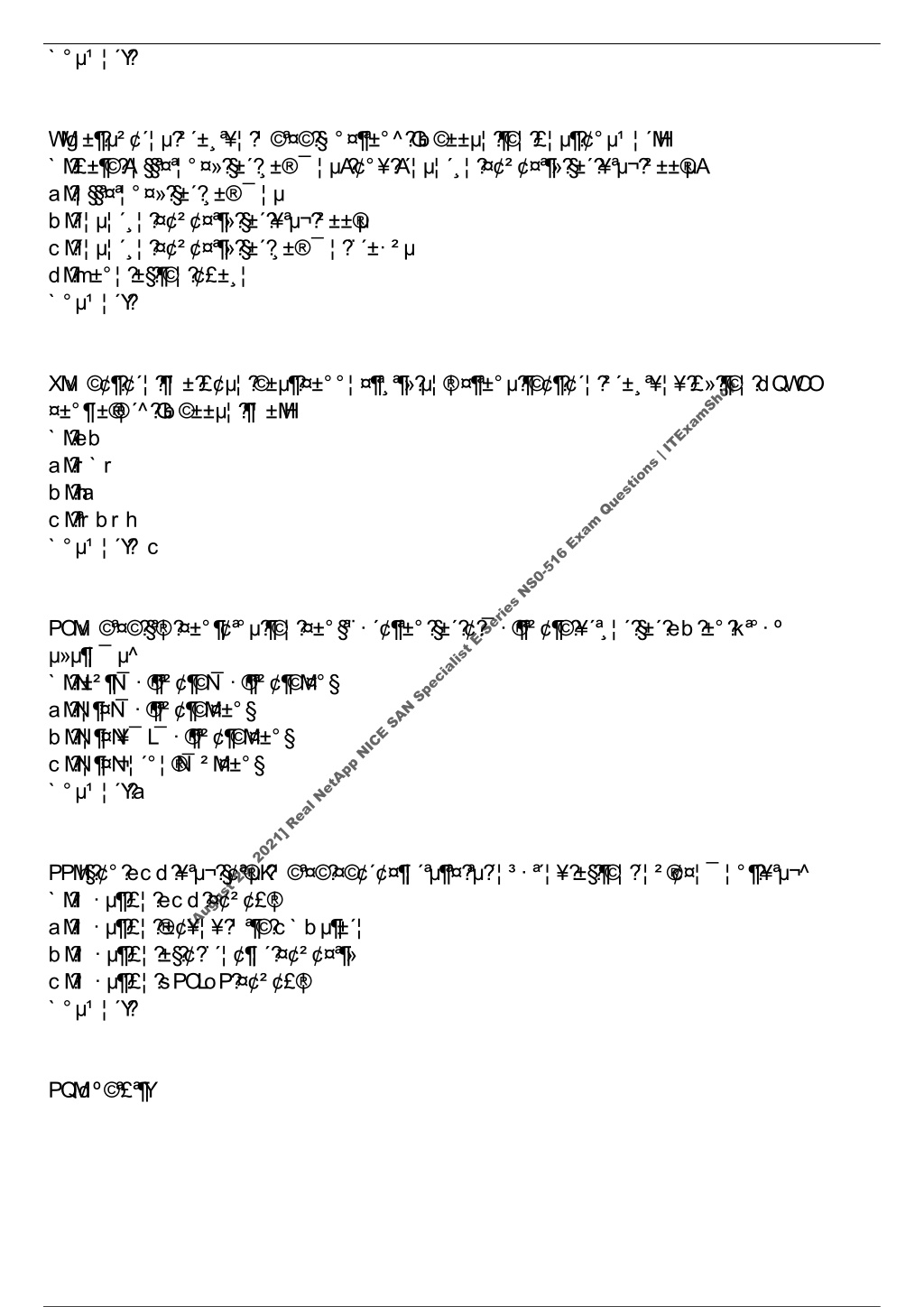 NS0-516 Valid Practice Questions