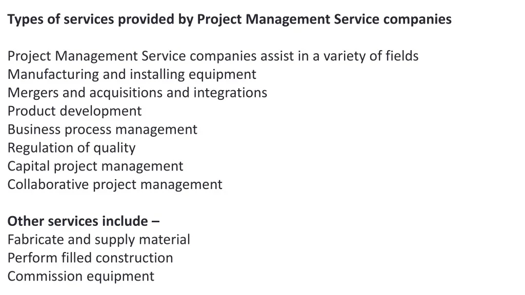 PPT - Things you should know about Project Management Service Companies ...