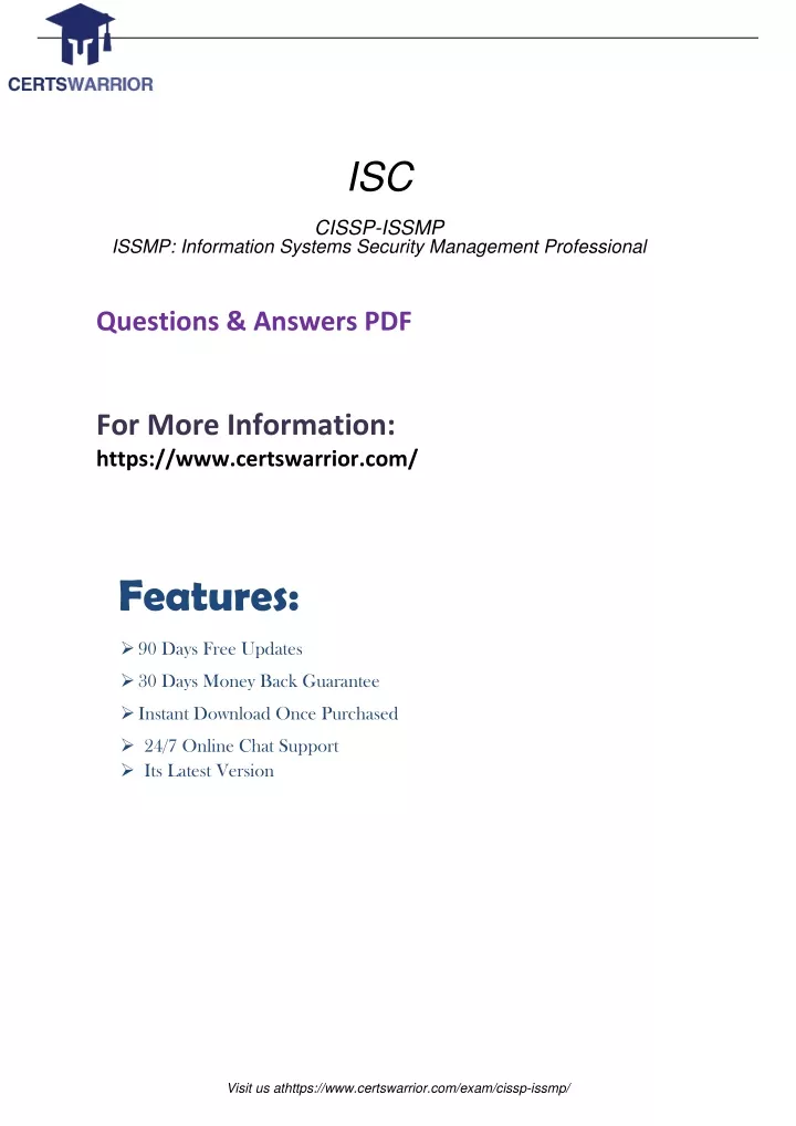 PPT - CISSP-ISSMP PDF Training Guides Preparation Material PowerPoint Sns-Brigh10