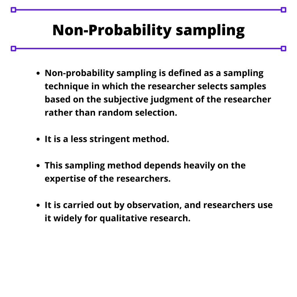 does qualitative research use non probability sampling