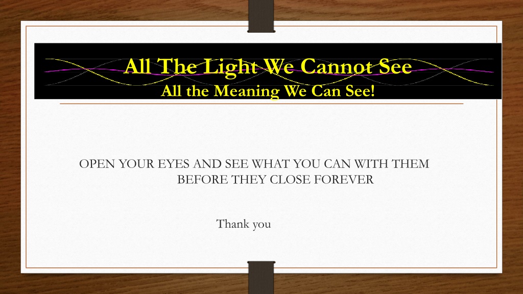 PPT - All the light we cannot see by Anthony Doerr PowerPoint ...