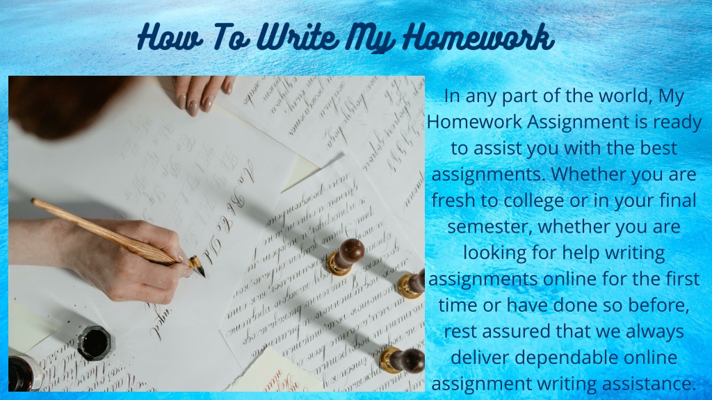 how to write my homework