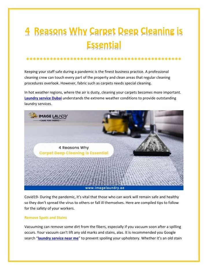 PPT - Top 4 Reasons to Deep Clean Your Carpet PowerPoint Presentation ...
