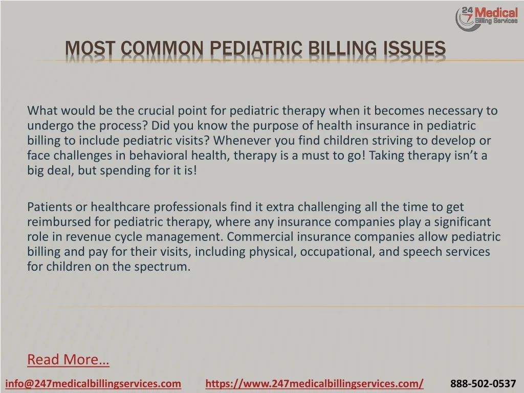PPT Most Common Pediatric Billing Issues PowerPoint Presentation