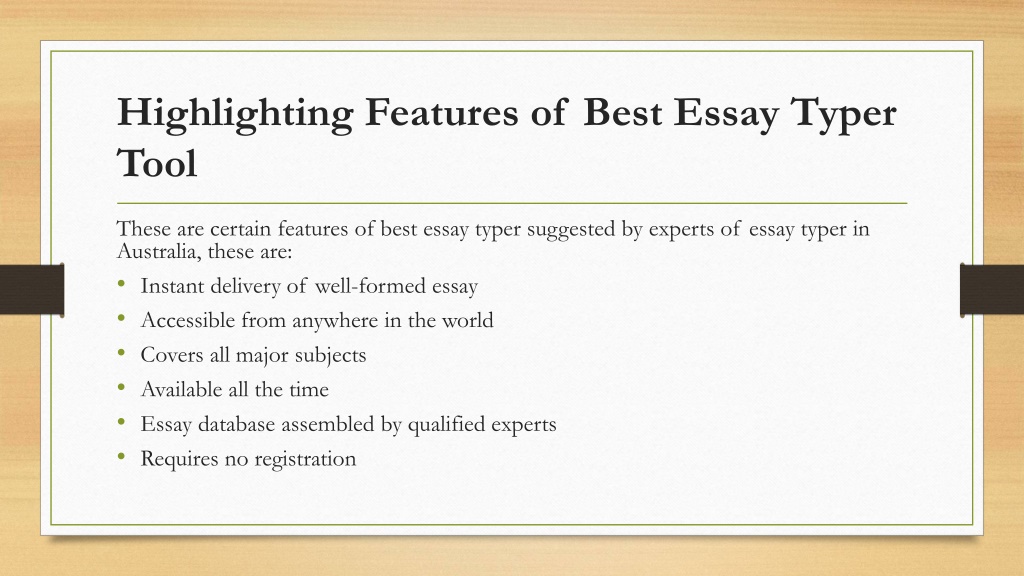 essay typer high school