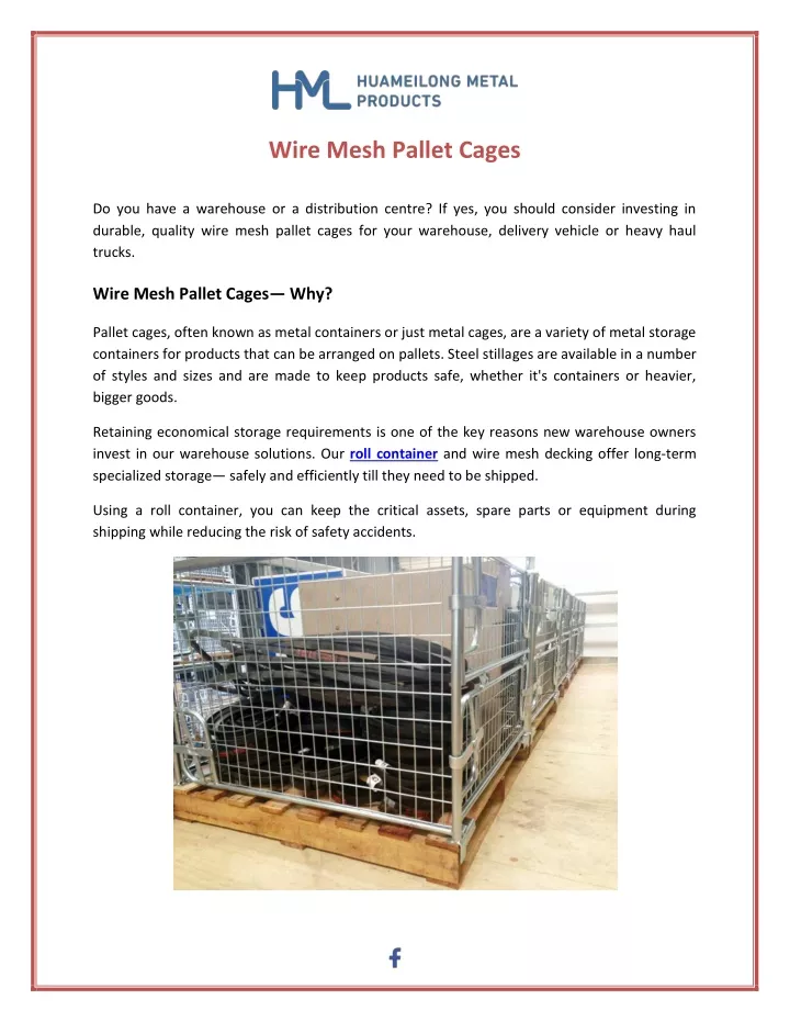 PPT - Wire Mesh Pallet Cages PowerPoint Presentation, free ...