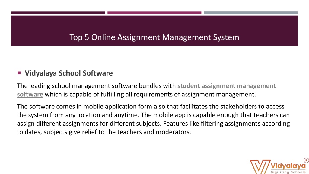 online assignment system