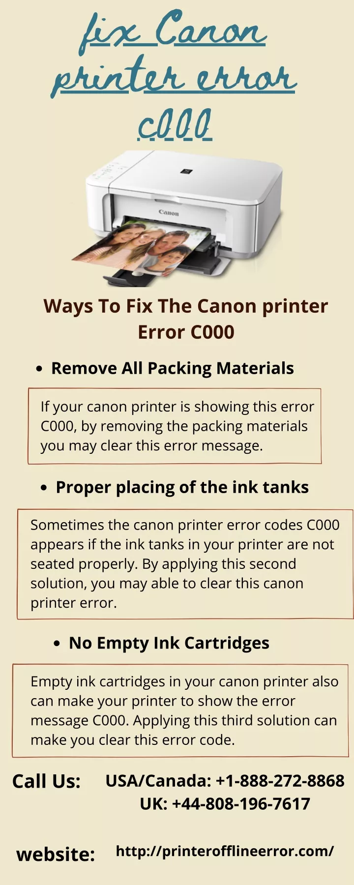 Ppt Guide To Fix Canon Printer Error C000 Powerpoint Presentation Free Download Id10801581 7268