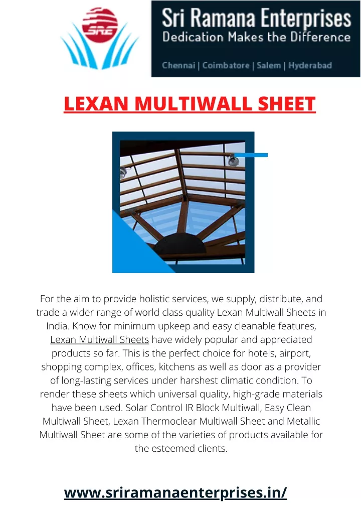 lexan multiwall sheet n.