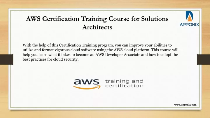 Ppt Aws Certification Training Course Aws Solutions Architect