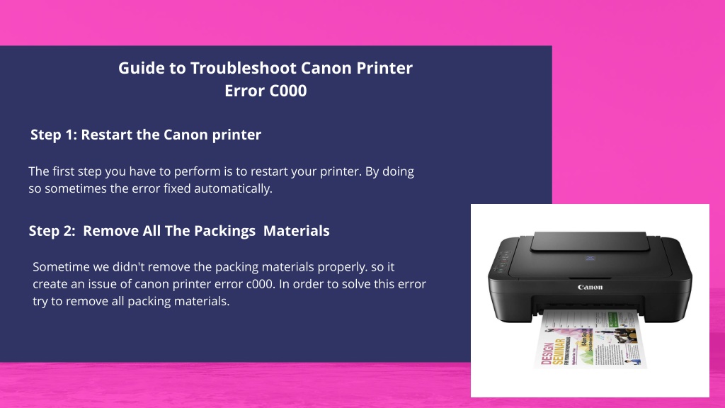Ppt Fix Canon Printer Error C000 Powerpoint Presentation Free Download Id10804148 7651