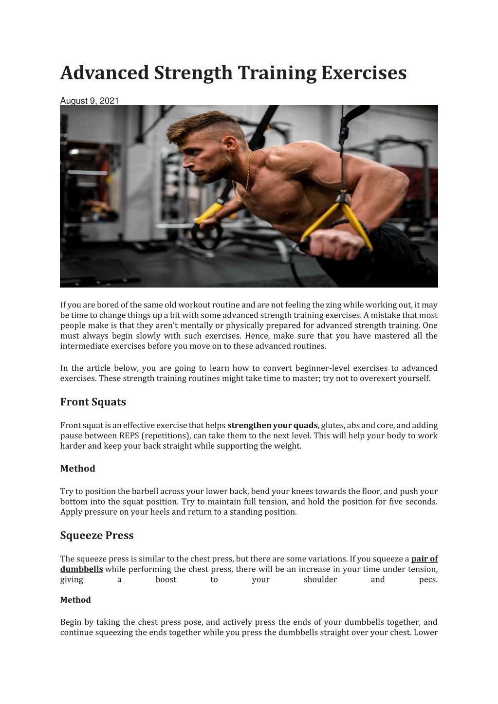 PPT - Advanced Strength Training Exercises PowerPoint Presentation ...