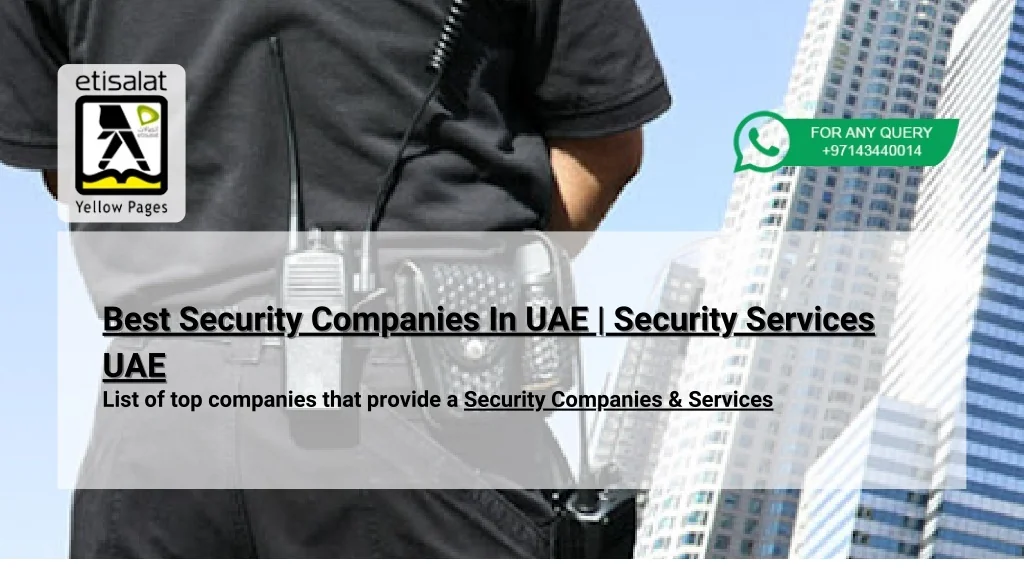 PPT Best Security Companies In UAE Security Services UAE PowerPoint