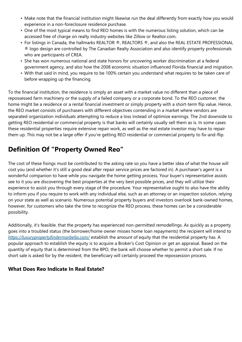 PPT Realty Possessed Reo Meaning Property PowerPoint Presentation