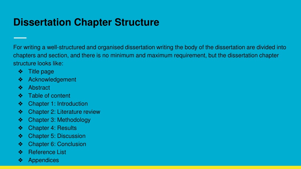 dissertation presentation structure