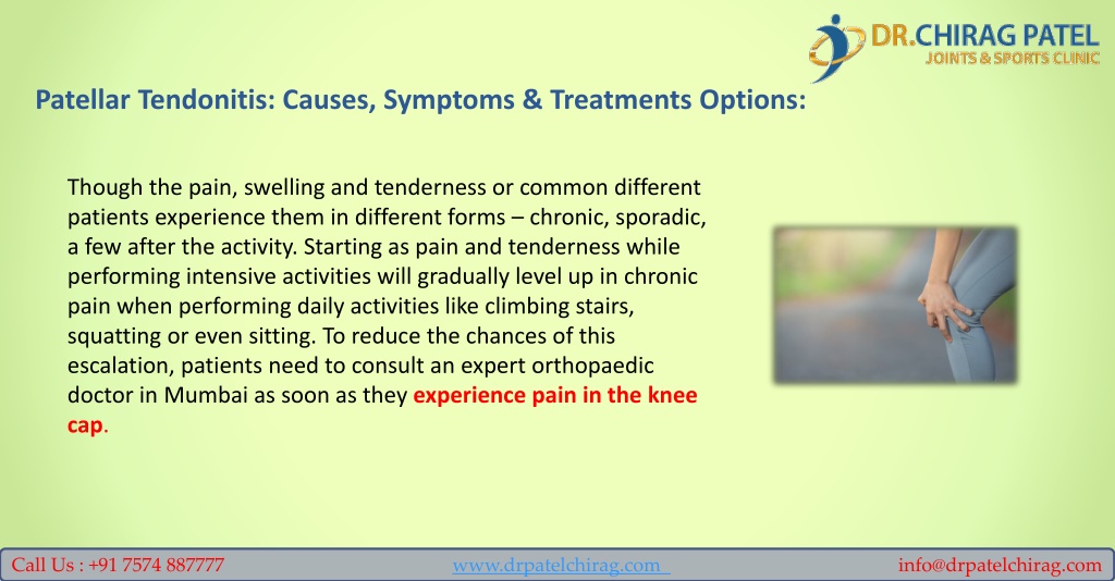 PPT - Patellar Tendonitis Causes, Symptoms & Treatments Options ...