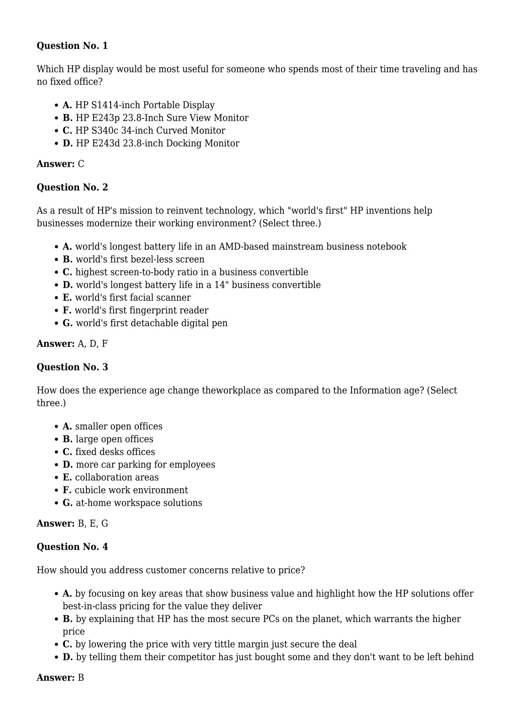 最新HP2-I73考古題