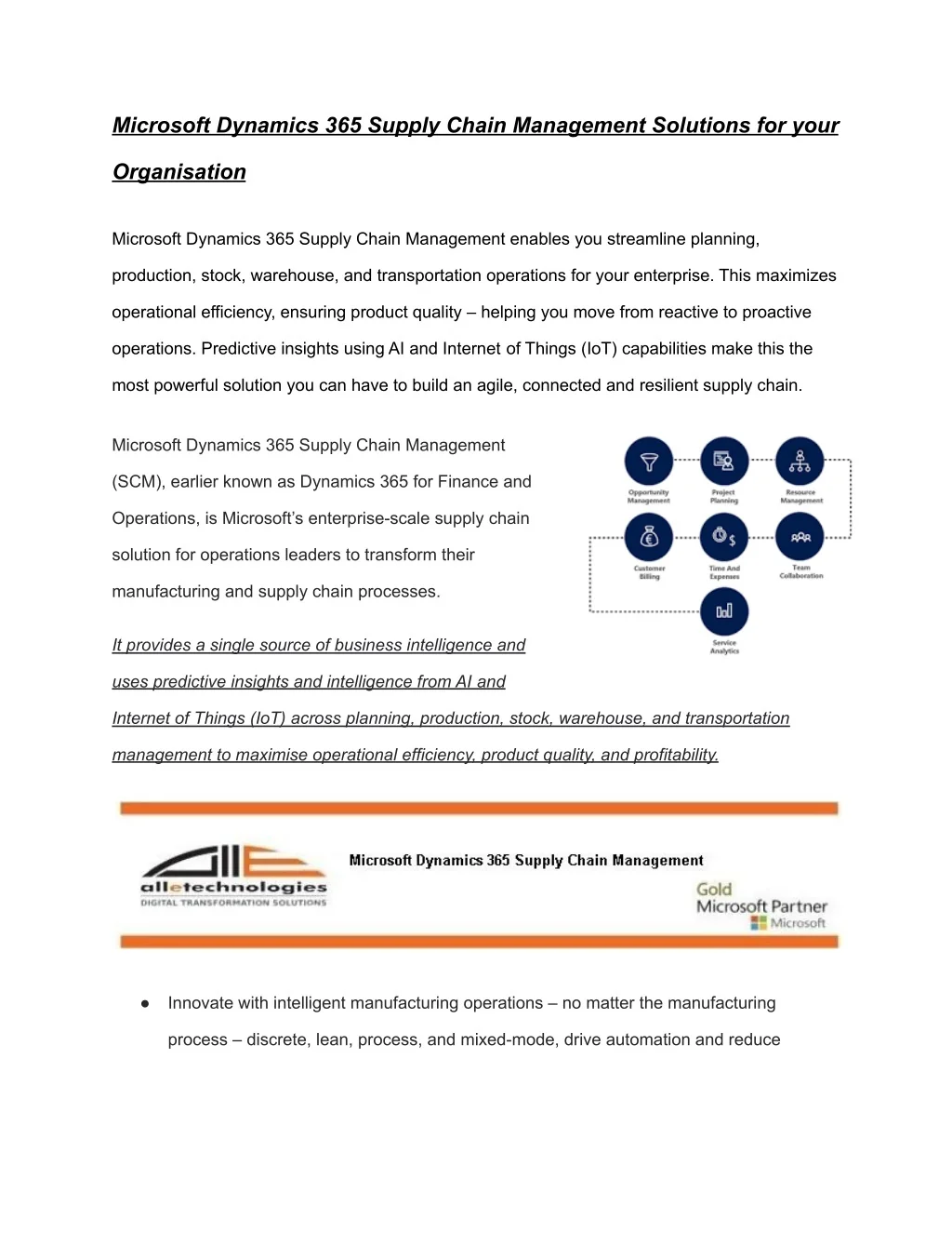 PPT - Microsoft Dynamics 365 Supply Chain Management Solutions for your ...