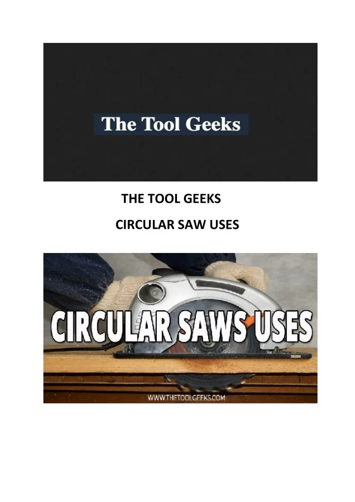 PPT The Tool Geeks PowerPoint Presentation Free Download ID 10812986