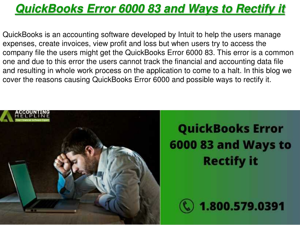 Ppt A Quick Troubleshooting Guide For Quickbooks Error 6000 83 Powerpoint Presentation Id