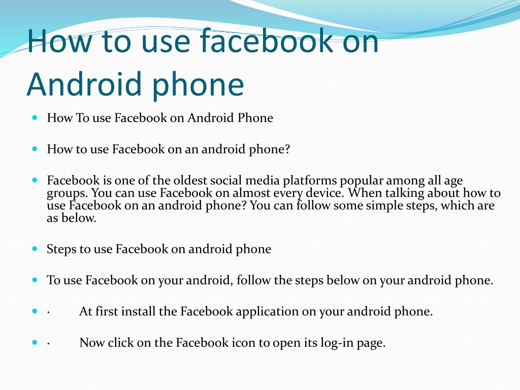 ppt-how-to-use-facebook-on-android-phone-powerpoint-presentation