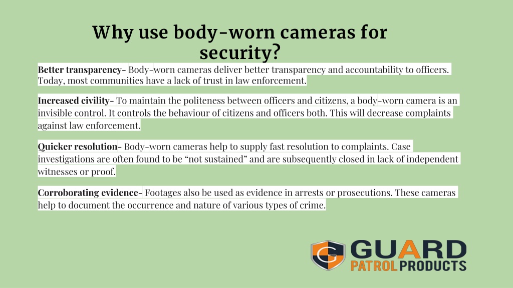 research paper on body worn cameras