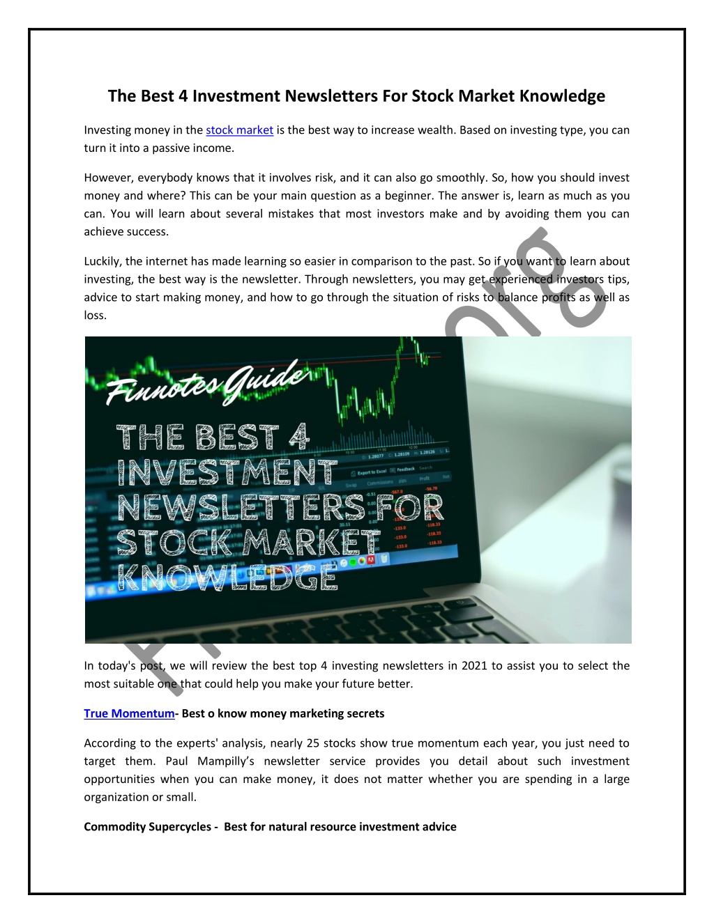 Best Investment Newsletters You Should Subscribe To!