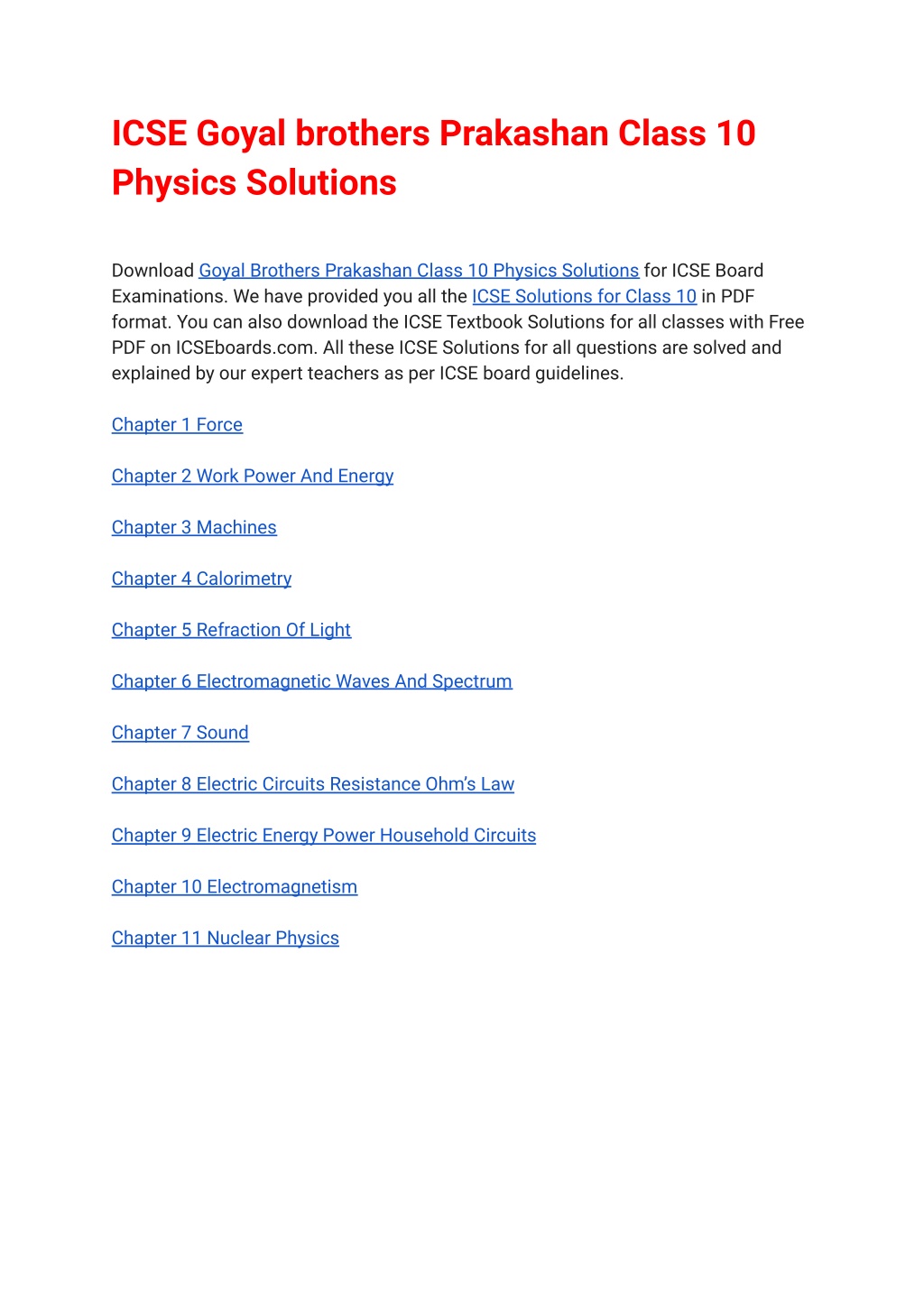 Selina Solutions Concise Physics Class 10 Chapter 9 Household Circuits  Download PDF