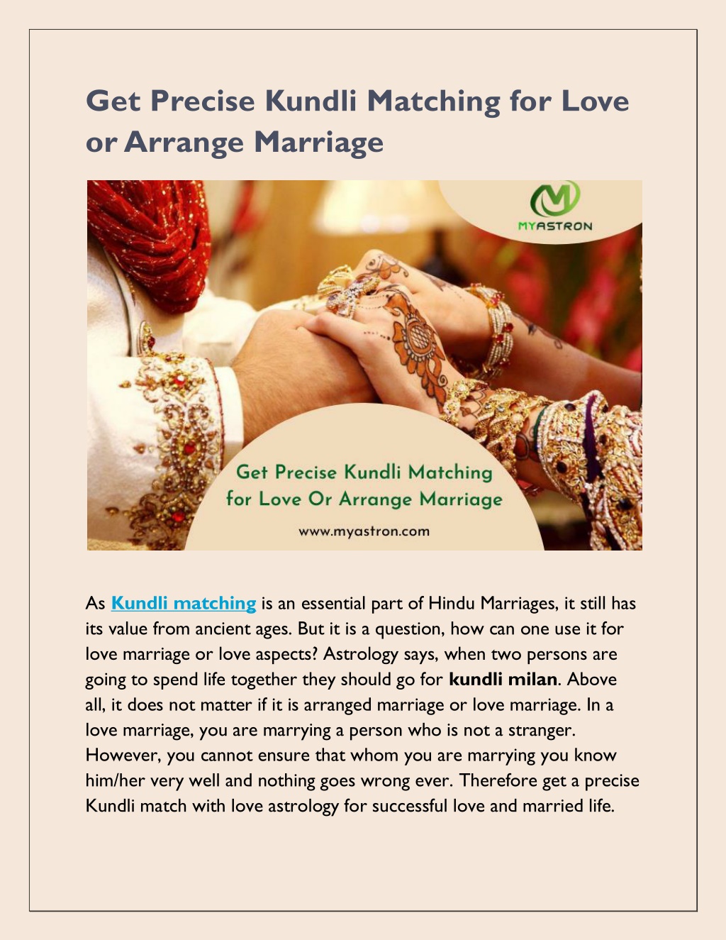 PPT - Get Precise Kundli Matching For Love Or Arrange Marriage ...