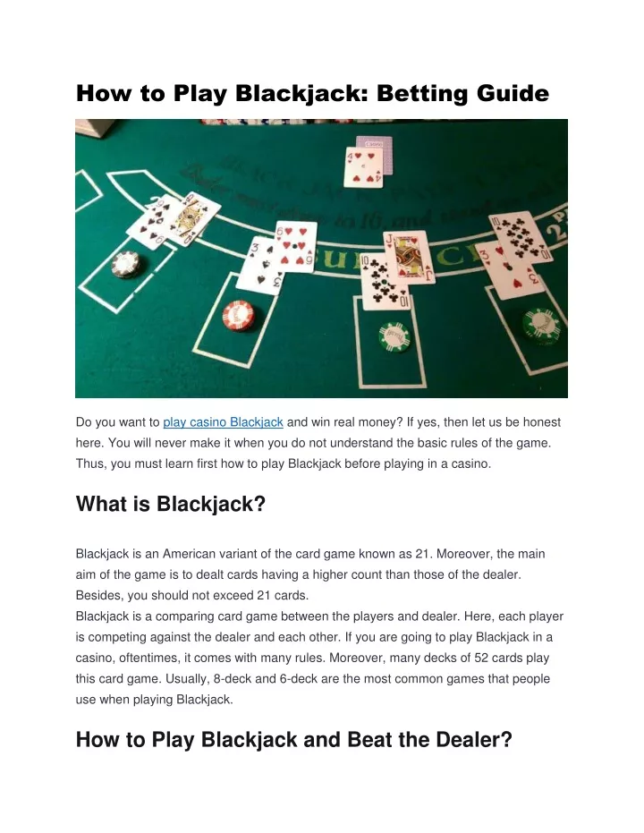 PPT - Guide on How to Play Blackjack PowerPoint Presentation, free ...