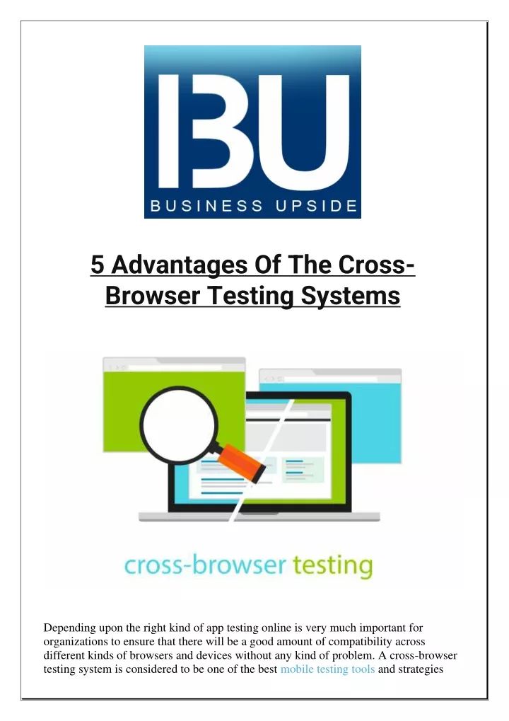 PPT - 5 Advantages Of The Cross Browser Testing Systems PowerPoint ...