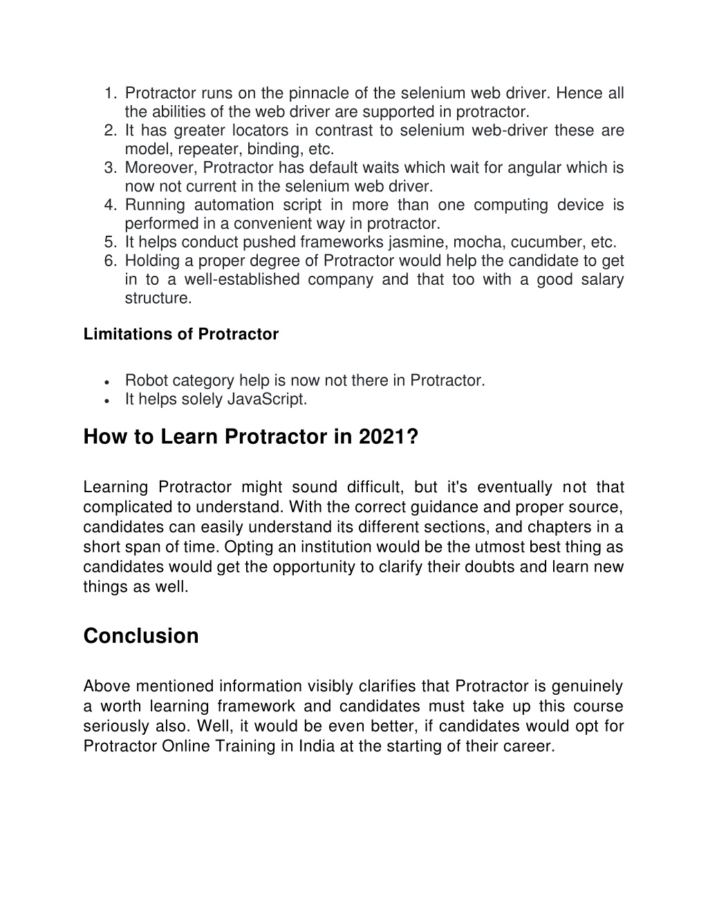 PPT - What is Protractor? Advantages and Limitations of Protractor ...