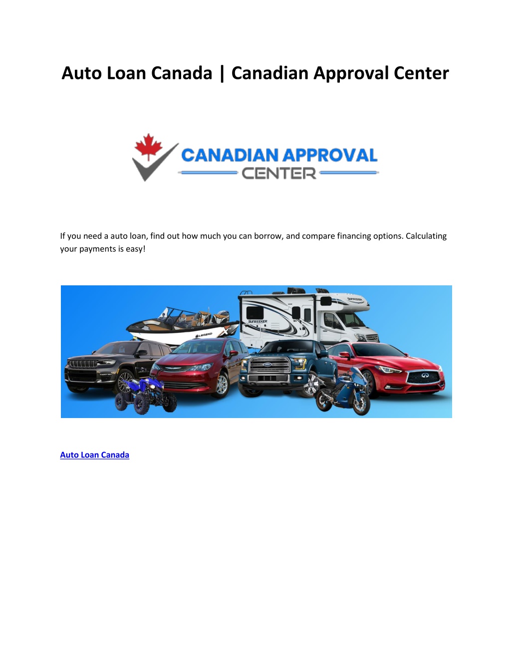 PPT - Auto Loan Canada PowerPoint Presentation, free download - ID:10820271