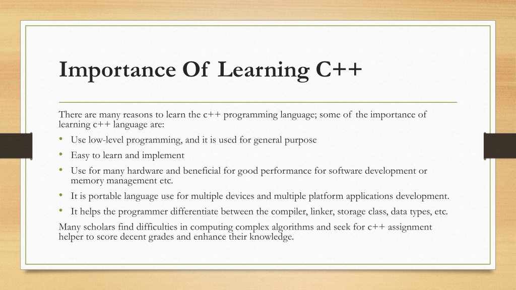 Ppt - Importance Of Learning C Programming Language Powerpoint 