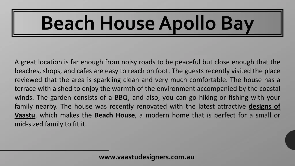 PPT Beach House Apollo Bay Vaastu Designers PowerPoint Presentation