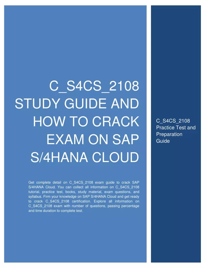 C-S4CS-2208 Prüfungsaufgaben | Sns-Brigh10